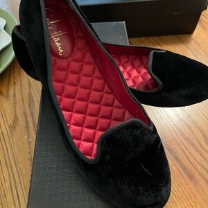 J Crew Black Velvet Women's Loafers
